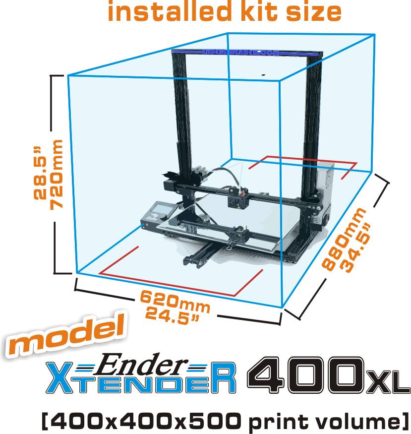 Extender 400XL For The Creality Ender 3 – Extender